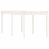 Garden Table White 159.5x82.5x76 cm Solid Wood Pine - Front View