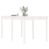 Garden Table White 159.5x82.5x76 cm Solid Wood Pine - Top-Down View