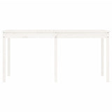 Garden Table White 159.5x82.5x76 cm Solid Wood Pine