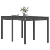 Garden Table Grey 159.5x82.5x76 cm Solid Wood Pine - Top-Down View