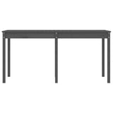 Garden Table Grey 159.5x82.5x76 cm Solid Wood Pine - 45-Degree Angle
