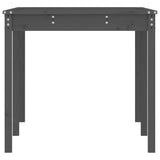 Garden Table Grey 159.5x82.5x76 cm Solid Wood Pine - Rear View