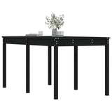 Garden Table Black 159.5x82.5x76 cm Solid Wood Pine - Top-Down View