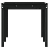 Garden Table Black 159.5x82.5x76 cm Solid Wood Pine