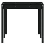 Garden Table Black 159.5x82.5x76 cm Solid Wood Pine