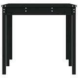 Garden Table Black 159.5x82.5x76 cm Solid Wood Pine - Rear View