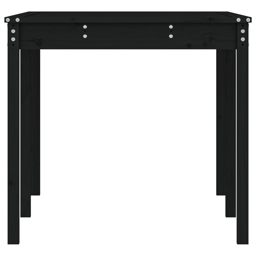Garden Table Black 159.5x82.5x76 cm Solid Wood Pine