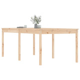 Garden Table 203.5x100x76 cm Solid Wood Pine - Top-Down View