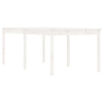 Garden Table White 203.5x100x76 cm Solid Wood Pine