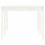 Garden Table White 203.5x100x76 cm Solid Wood Pine