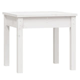 Garden Bench White 50x44x45 cm Solid Wood Pine - Front View