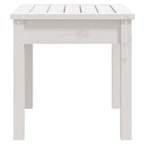 Garden Bench White 50x44x45 cm Solid Wood Pine - 45-Degree Angle