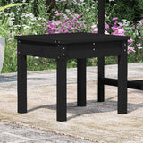 Garden Bench Black 50x44x45 cm Solid Wood Pine - Side View