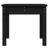 Garden Bench Black 50x44x45 cm Solid Wood Pine - Top-Down View