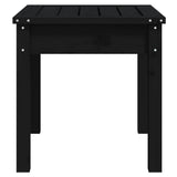 Garden Bench Black 50x44x45 cm Solid Wood Pine - 45-Degree Angle