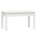 Garden Bench White 80x44x45 cm Solid Wood Pine