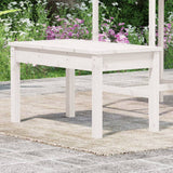 Garden Bench White 80x44x45 cm Solid Wood Pine - Side View