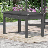 Garden Bench Grey 80x44x45 cm Solid Wood Pine - Side View