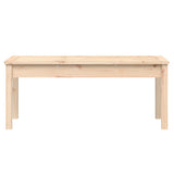 Garden Bench 109x44x45 cm Solid Wood Pine - Top-Down View