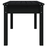 Garden Bench Black 109x44x45 cm Solid Wood Pine - 45-Degree Angle
