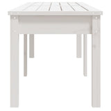 2-Seater Garden Bench White 159.5x44x45 cm Solid Wood Pine