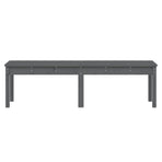 2-Seater Garden Bench Grey 159.5x44x45 cm Solid Wood Pine