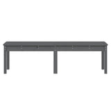 2-Seater Garden Bench Grey 159.5x44x45 cm Solid Wood Pine - Top-Down View