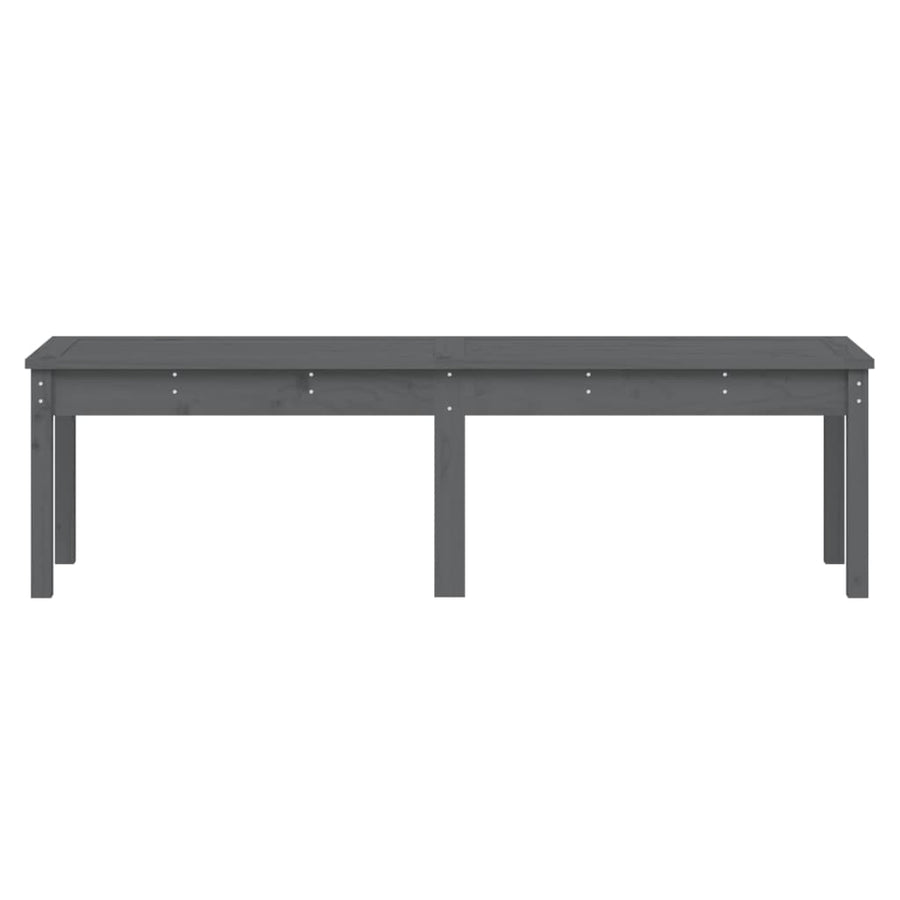 2-Seater Garden Bench Grey 159.5x44x45 cm Solid Wood Pine