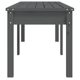 2-Seater Garden Bench Grey 159.5x44x45 cm Solid Wood Pine - 45-Degree Angle