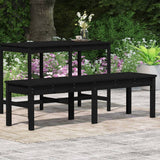 2-Seater Garden Bench Black 159.5x44x45 cm Solid Wood Pine - Side View