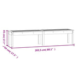 2-Seater Garden Bench 203.5x44x45 cm Solid Wood Pine