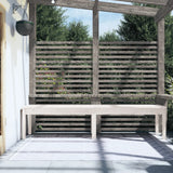 2-Seater Garden Bench White 203.5x44x45 cm Solid Wood Pine - Side View
