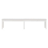 2-Seater Garden Bench White 203.5x44x45 cm Solid Wood Pine
