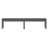 2-Seater Garden Bench Grey 203.5x44x45 cm Solid Wood Pine - Top-Down View
