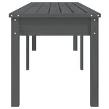 2-Seater Garden Bench Grey 203.5x44x45 cm Solid Wood Pine - 45-Degree Angle