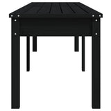 2-Seater Garden Bench Black 203.5x44x45 cm Solid Wood Pine - 45-Degree Angle