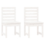 Garden Chairs 2 pcs White 50x48x91.5 cm Solid Wood Pine