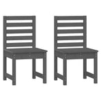 Garden Chairs 2 pcs Grey 50x48x91.5 cm Solid Wood Pine