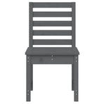 Garden Chairs 2 pcs Grey 50x48x91.5 cm Solid Wood Pine