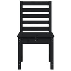 Garden Chairs 2 pcs Black 50x48x91.5 cm Solid Wood Pine