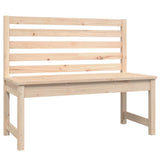 Garden Bench 109 cm Solid Wood Pine - Front View