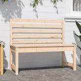 Garden Bench 109 cm Solid Wood Pine - Side View