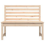 Garden Bench 109 cm Solid Wood Pine - Top-Down View