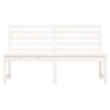 Garden Bench White 157.5 cm Solid Wood Pine - Top-Down View