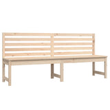 Garden Bench 201.5 cm Solid Wood Pine - Front View