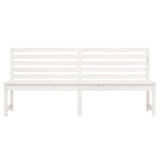 Garden Bench White 201.5 cm Solid Wood Pine - Top-Down View