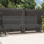 Garden Bench Grey 201.5 cm Solid Wood Pine
