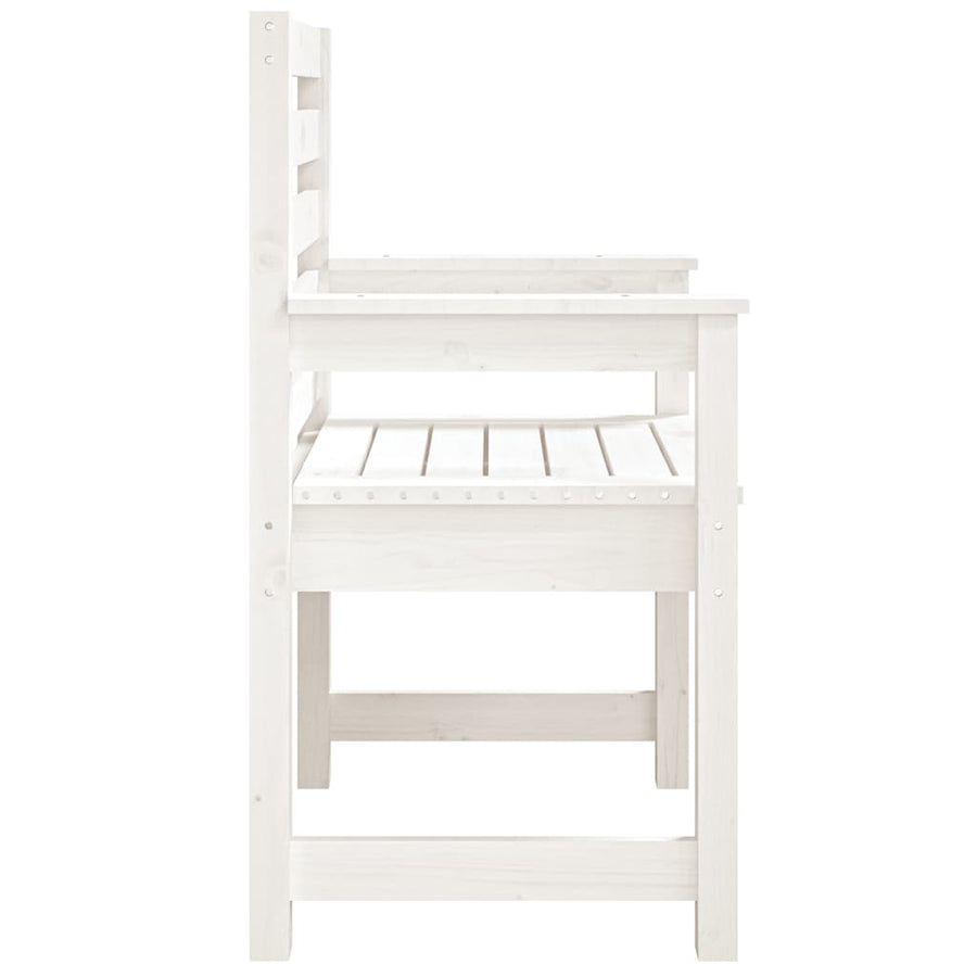 Garden Chairs 2 pcs White 60x48x91 cm Solid Wood Pine