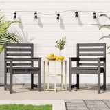 Garden Chairs 2 pcs Grey 60x48x91 cm Solid Wood Pine - Side View
