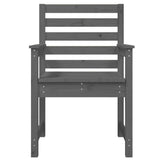 Garden Chairs 2 pcs Grey 60x48x91 cm Solid Wood Pine - 45-Degree Angle